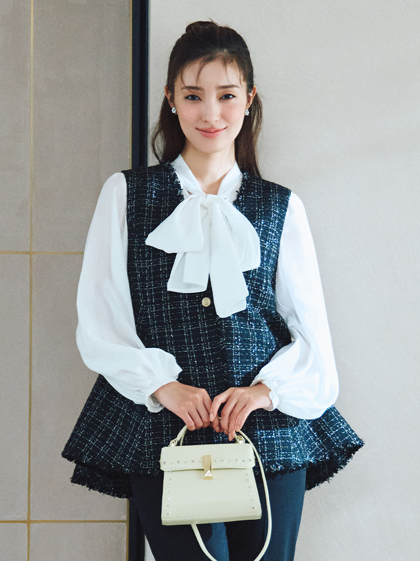 フレアペプラムツイードジレ(ジレ)｜OUTER（アウター）｜CELFORD（セル