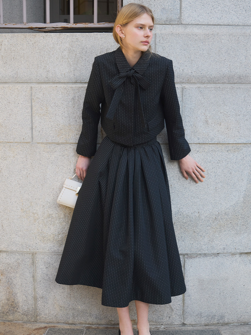 洗える】ジャガードタックフレアスカート(SKIRT（スカート）)｜CELFORD