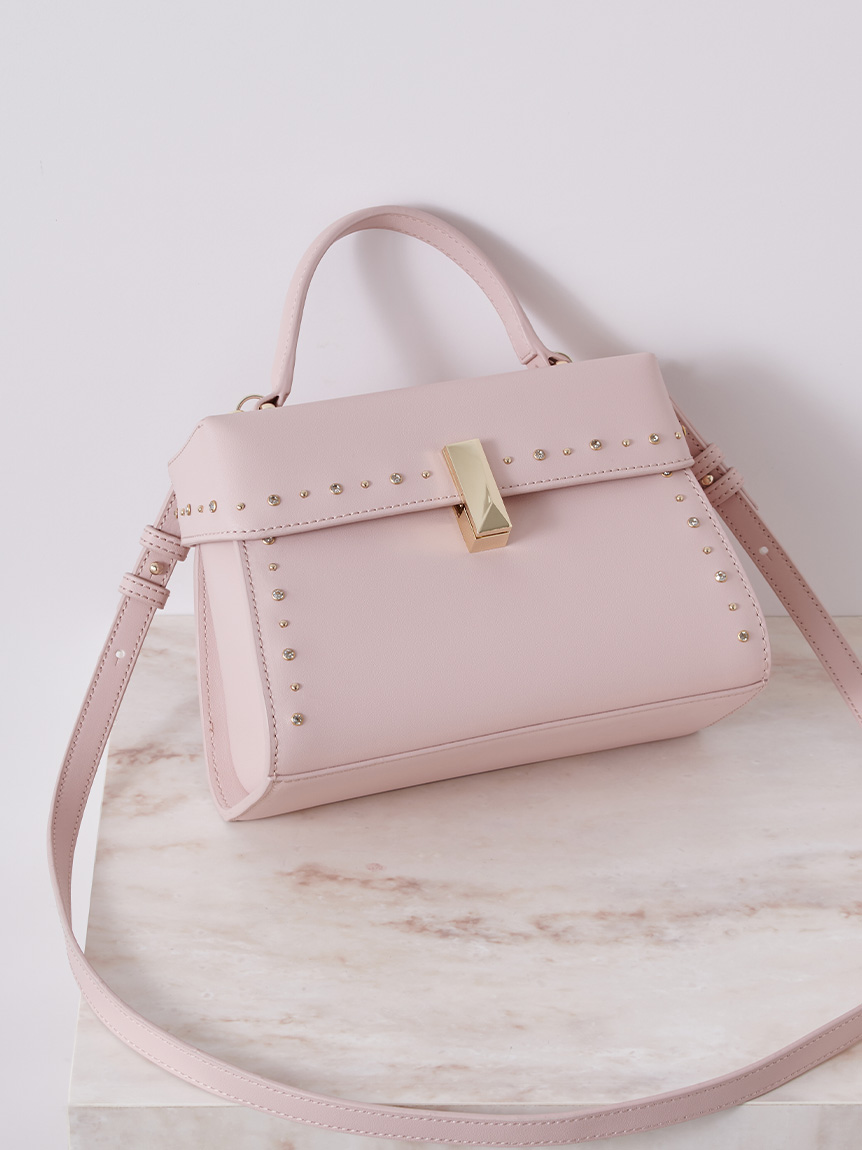 リュタン】ビジュースタッズポシェット（M）(ハンドバッグ)｜BAGS