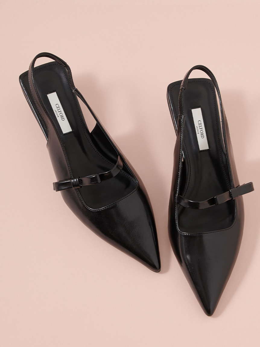 リボンディテールバックストラップミュール(サンダル・ミュール