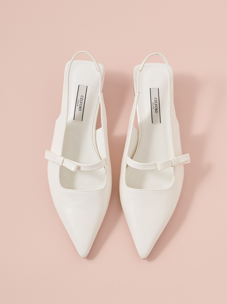 リボンディテールバックストラップミュール(サンダル・ミュール