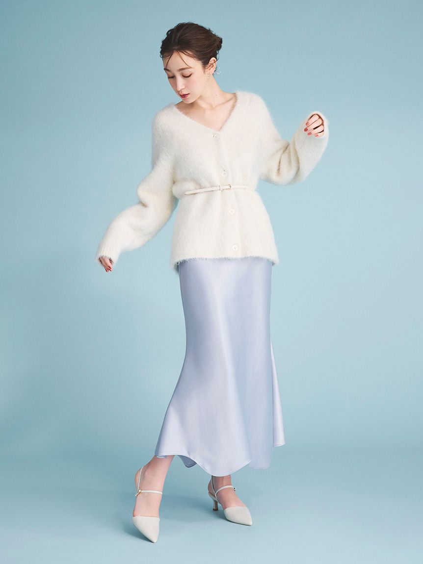 スパークルミディ丈カーディガン(ニットプルオーバー)｜TOPS（トップス