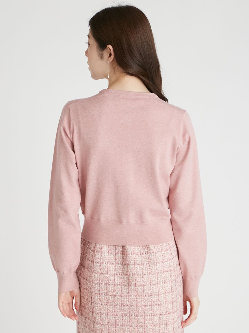 ツィードドッキングニットカーディガン(カーディガン)｜TOPS（トップス