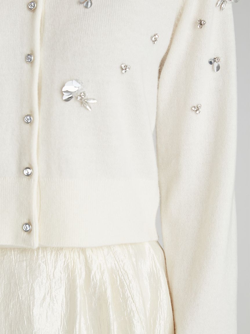 ペタルビジューカーディガン(ニットプルオーバー)｜TOPS（トップス