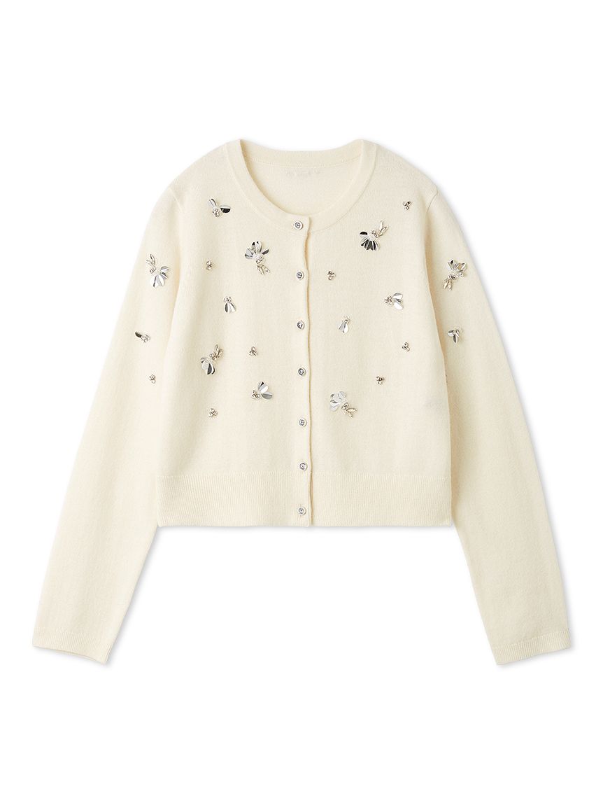 ペタルビジューカーディガン(ニットプルオーバー)｜TOPS（トップス