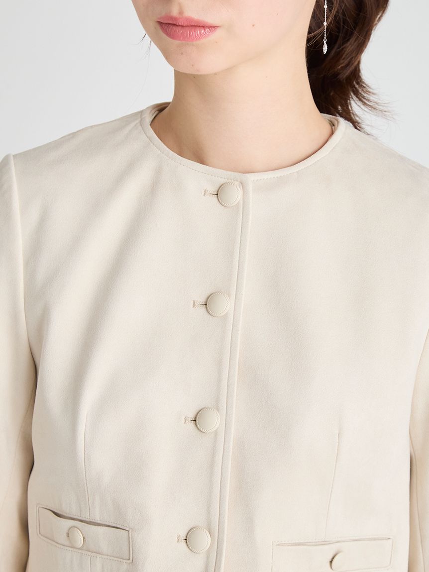 CELFORD ノーカラージャケット ワンサイズ ホワイト