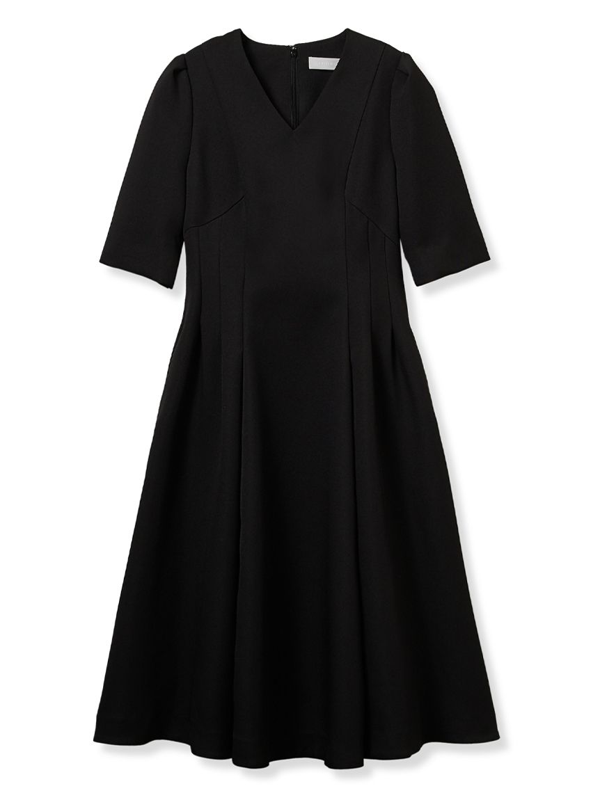 Vネックフィット＆フレアワンピース(フォーマルワンピース)｜DRESS