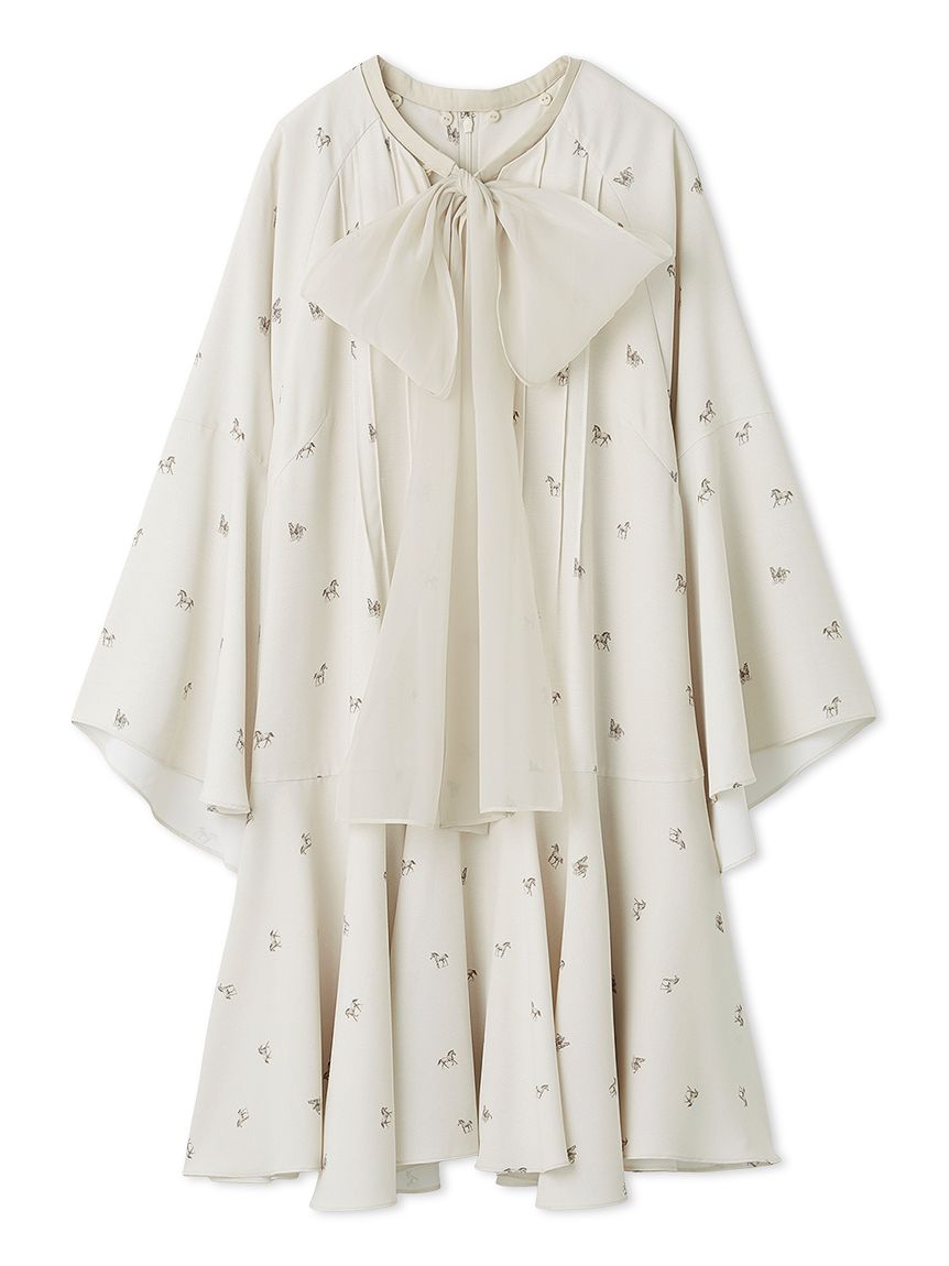 ビッグリボンフレアワンピース(デイリーワンピース)｜DRESS（ドレス