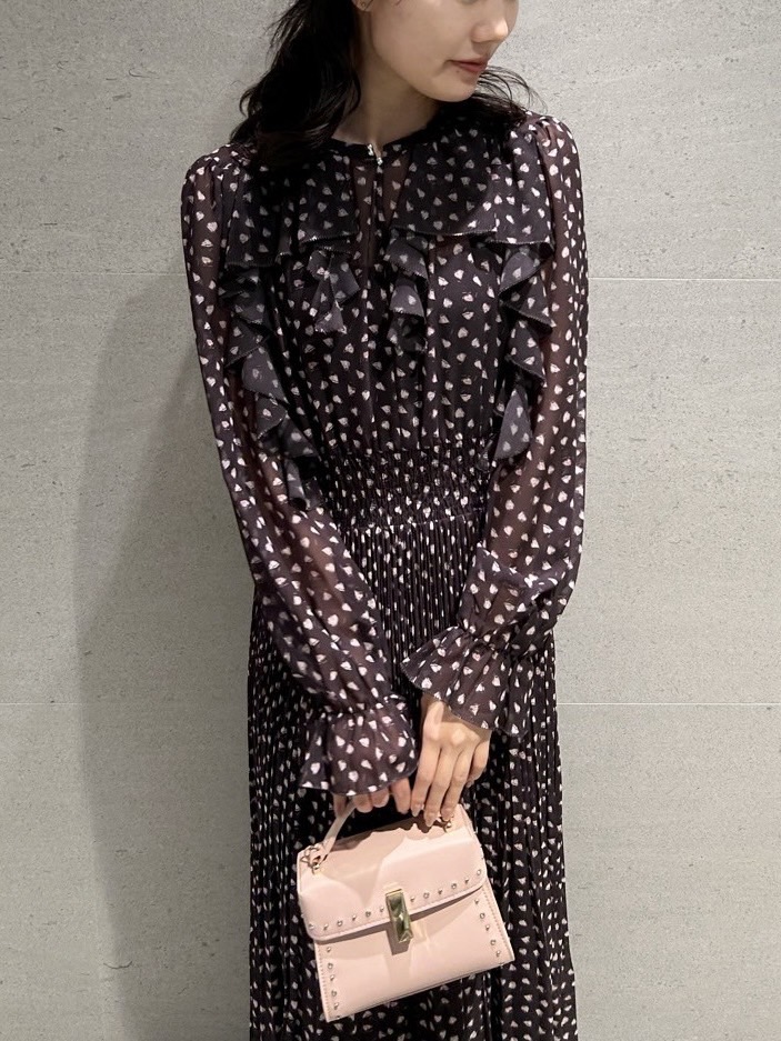 HANAE MORI×CELFORDコラボ】ハートモチーフプリントワンピース