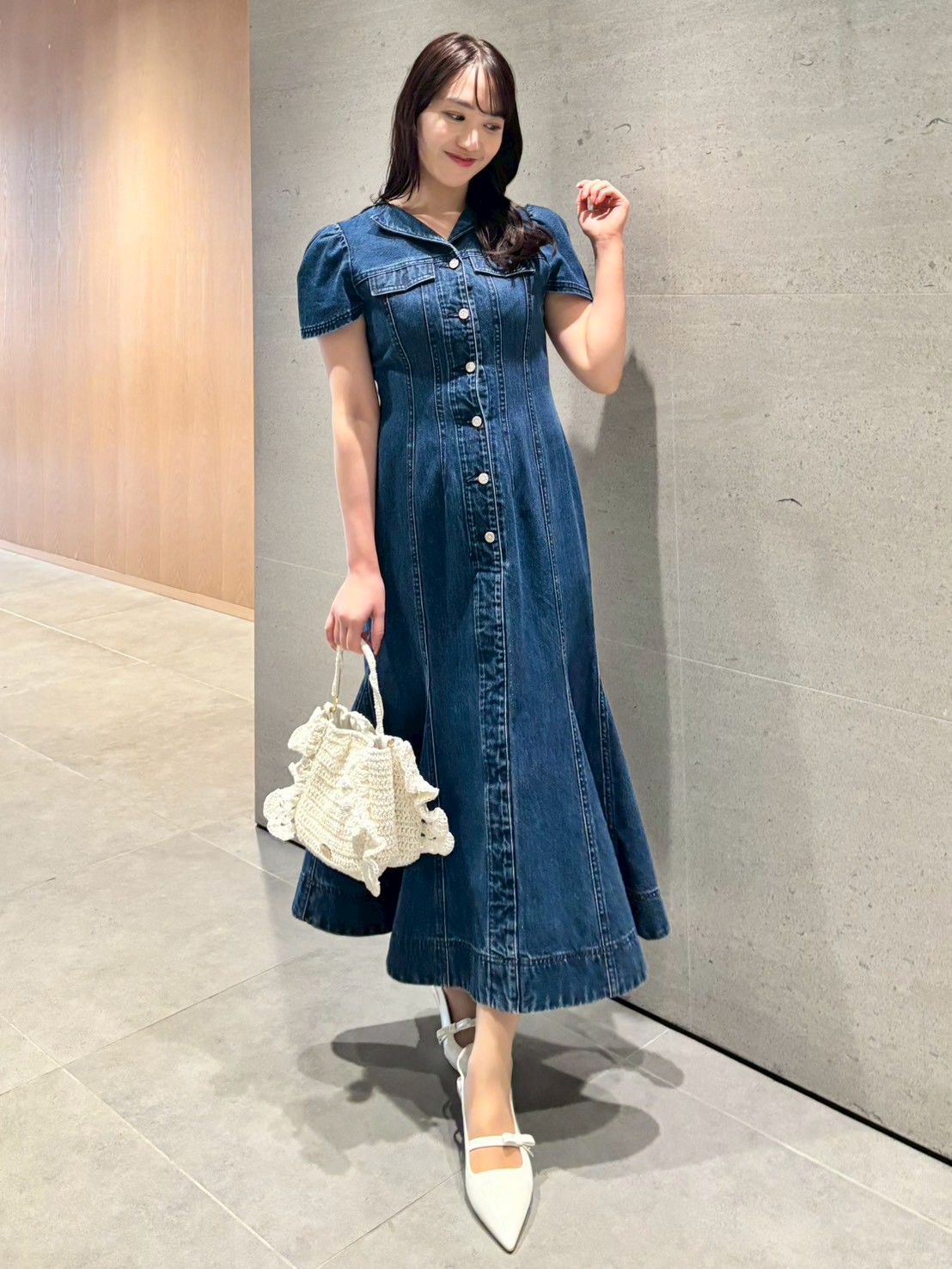 洗える】マーメイドデニムワンピース(デイリーワンピース)｜DRESS