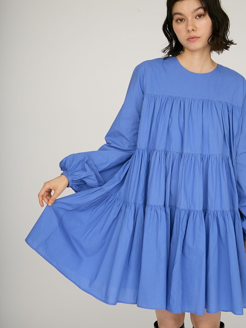ママちゃんエムズグレイシー⭐︎水色ティアードワンピース ママちゃん
