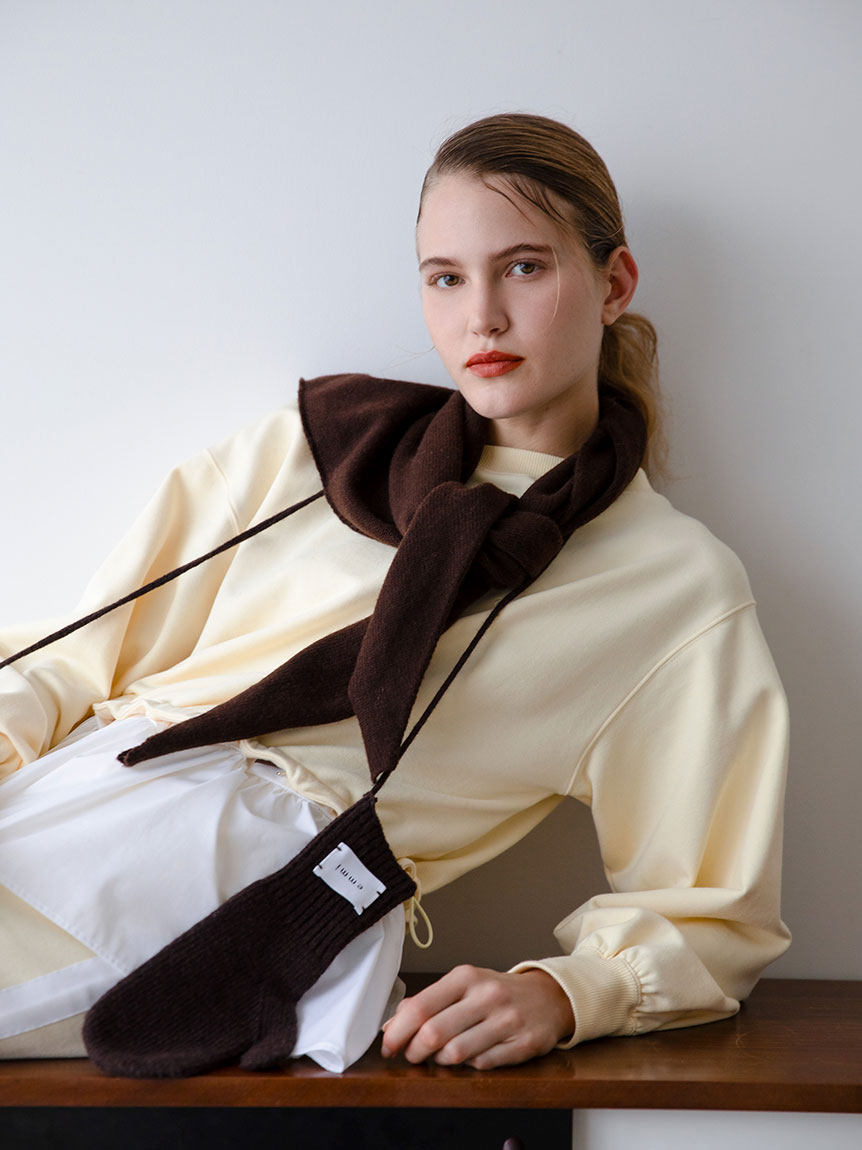 布帛ドッキング裏毛セットアップ(トップス＆ボトムセット)｜ワンピース