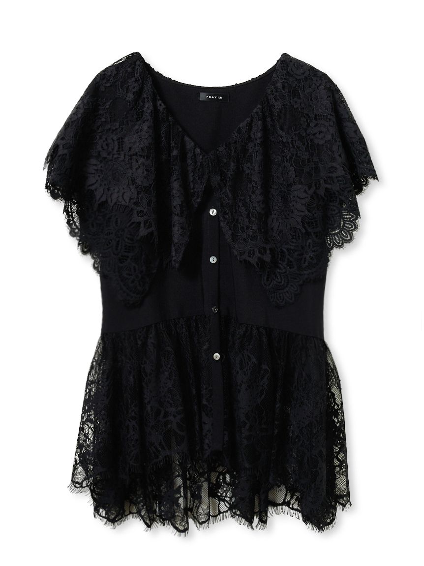 ビッグカラーレースブラウス(ブラウス)｜トップス｜FRAY I.D（フレイ