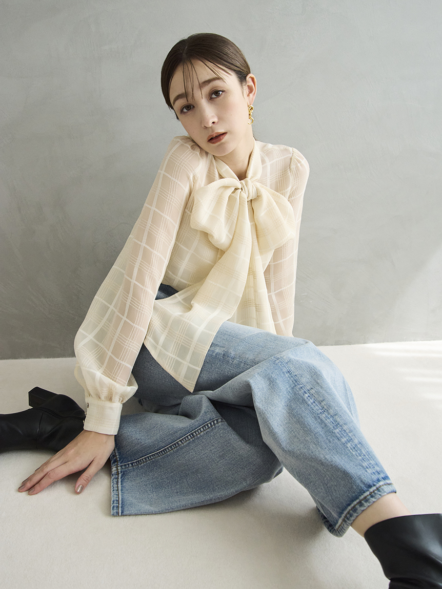 ビッグボウタイブラウス(ブラウス)｜トップス｜FRAY I.D（フレイ