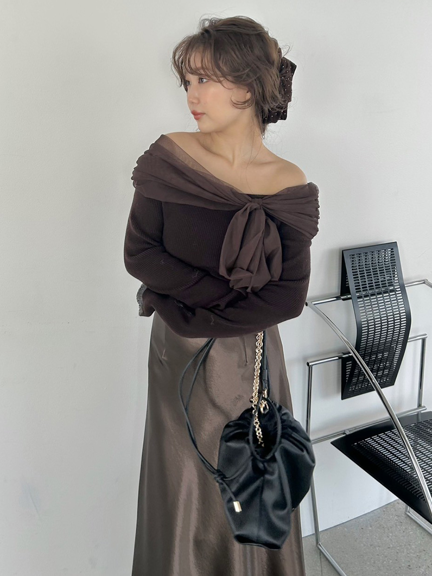 3wayリボンオフショルニットプルオーバー(ニット)｜トップス｜FRAY I.D