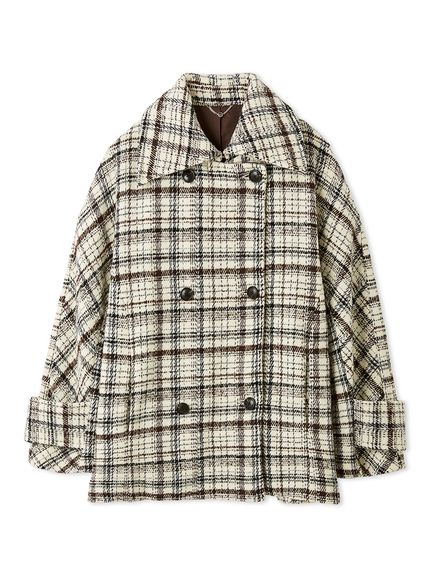 ダブルブレストチェックミドルコート(ハーフコート)｜アウター｜FRAY