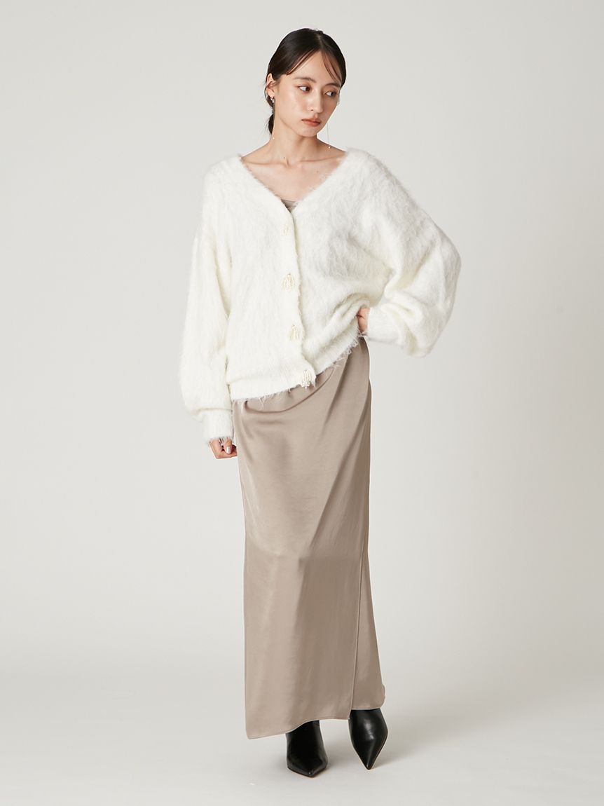 限定カラー】ドレープサテンキャミソールワンピース(マキシ・ロング