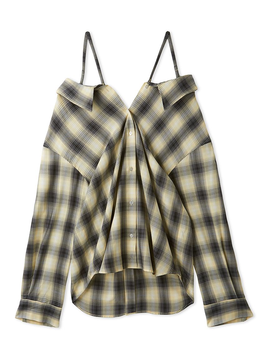 オンブレラメチェックアシメシャツ(ブラウス)｜トップス｜FRAY I.D