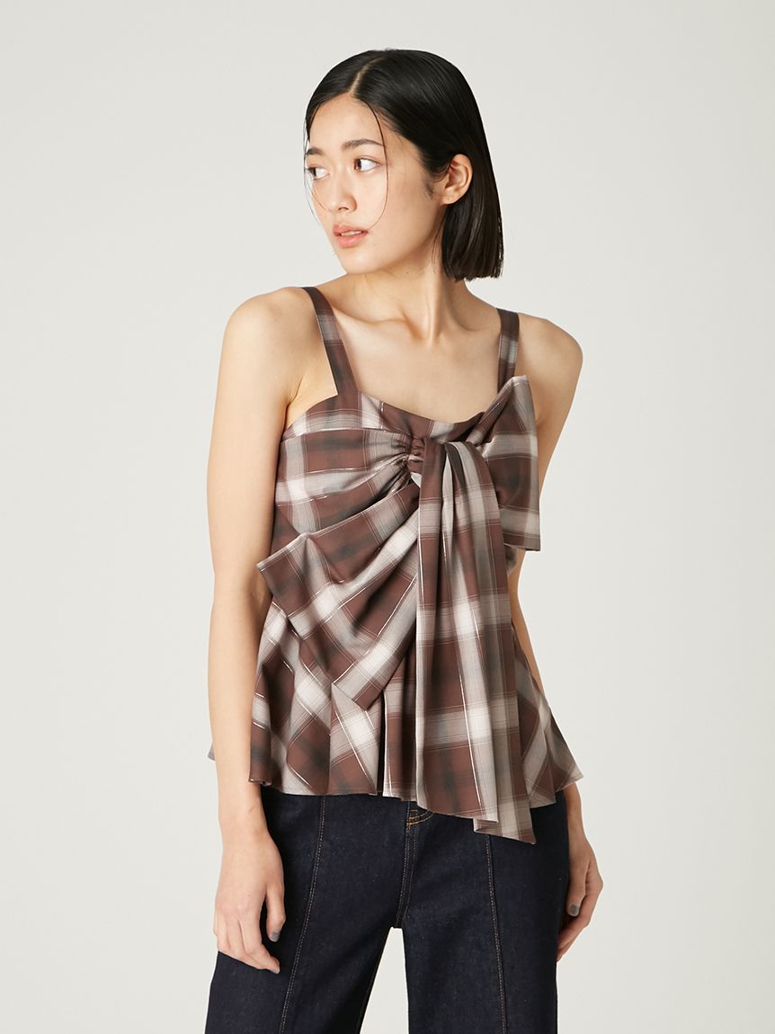 オンブレラメチェックリボンキャミ(ブラウス)｜トップス｜FRAY I.D