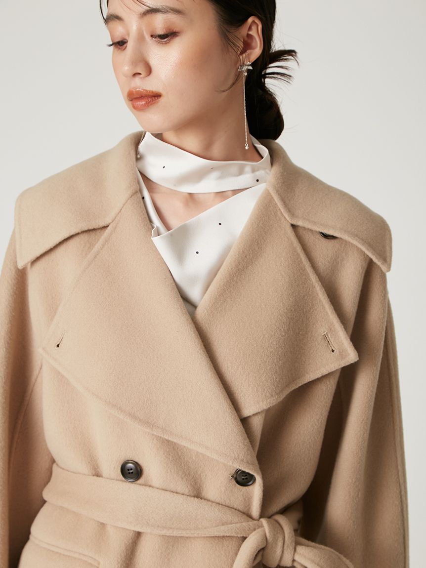 ウールリバーミドルAラインコート(ピーコート)｜アウター｜FRAY I.D