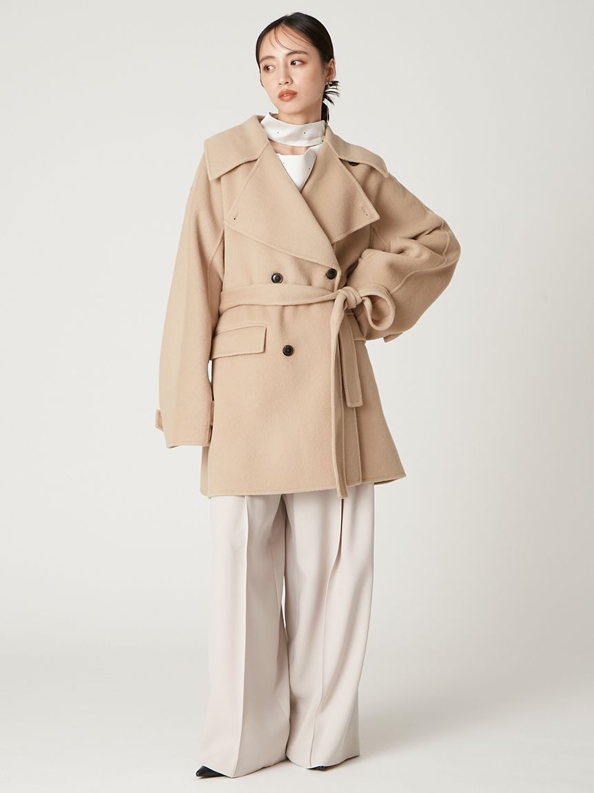 ウールリバーミドルAラインコート(ピーコート)｜アウター｜FRAY I.D