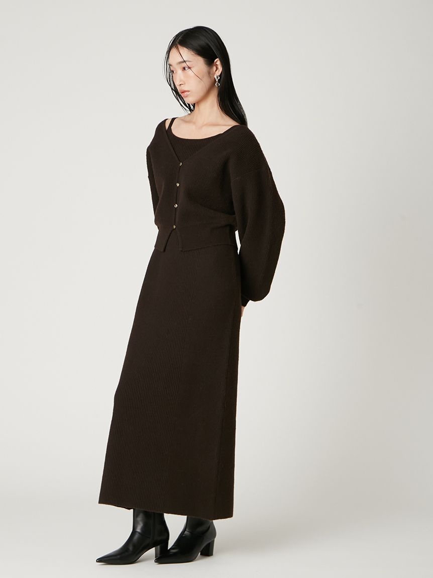 2wayアンサンブルニットワンピース(マキシ・ロングワンピース