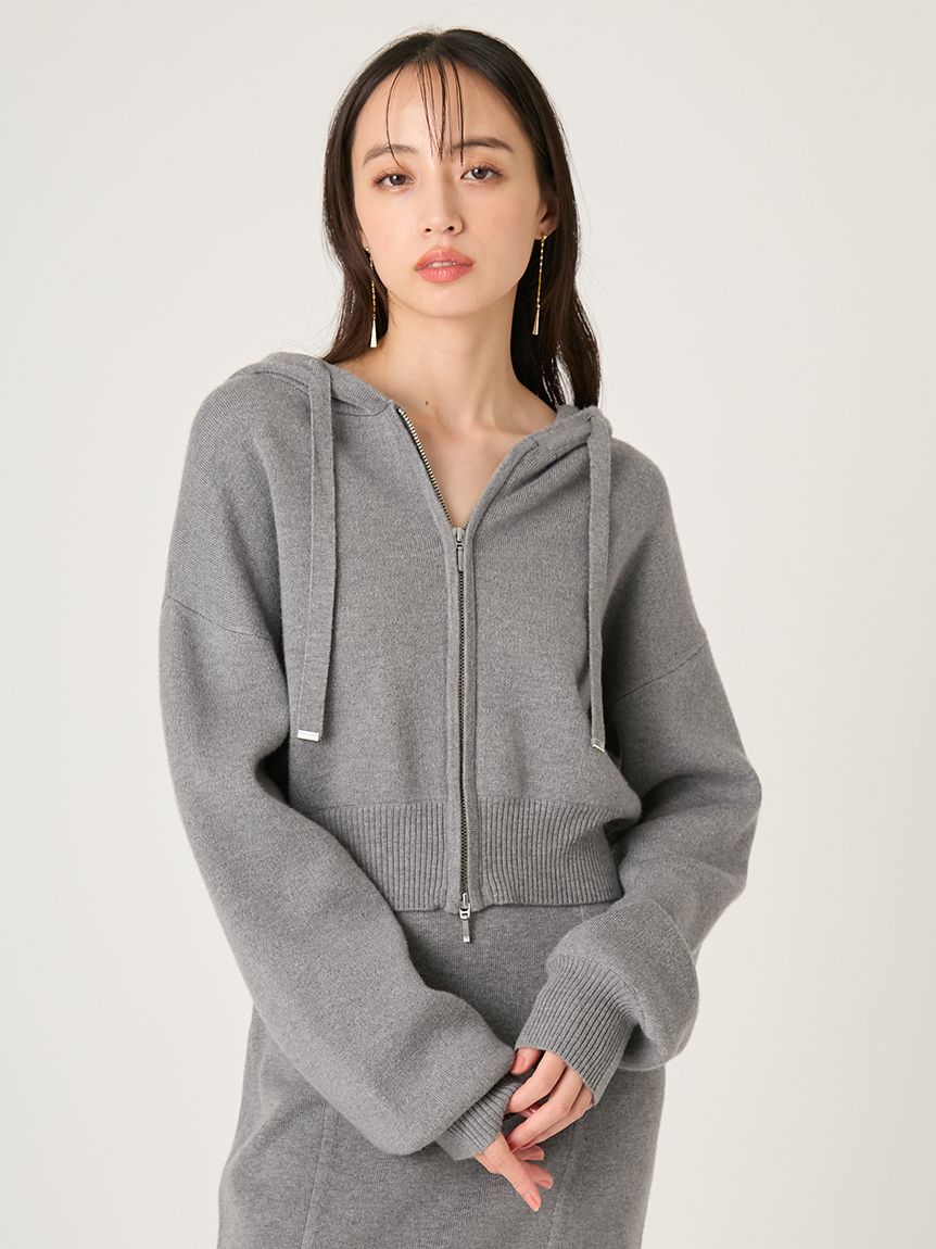 ジップパーカ&キャミワンピースセット(マキシ・ロングワンピース