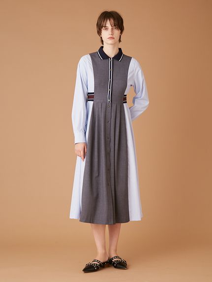 リブコンビシャツワンピース(ロングワンピース)｜ワンピース｜FURFUR