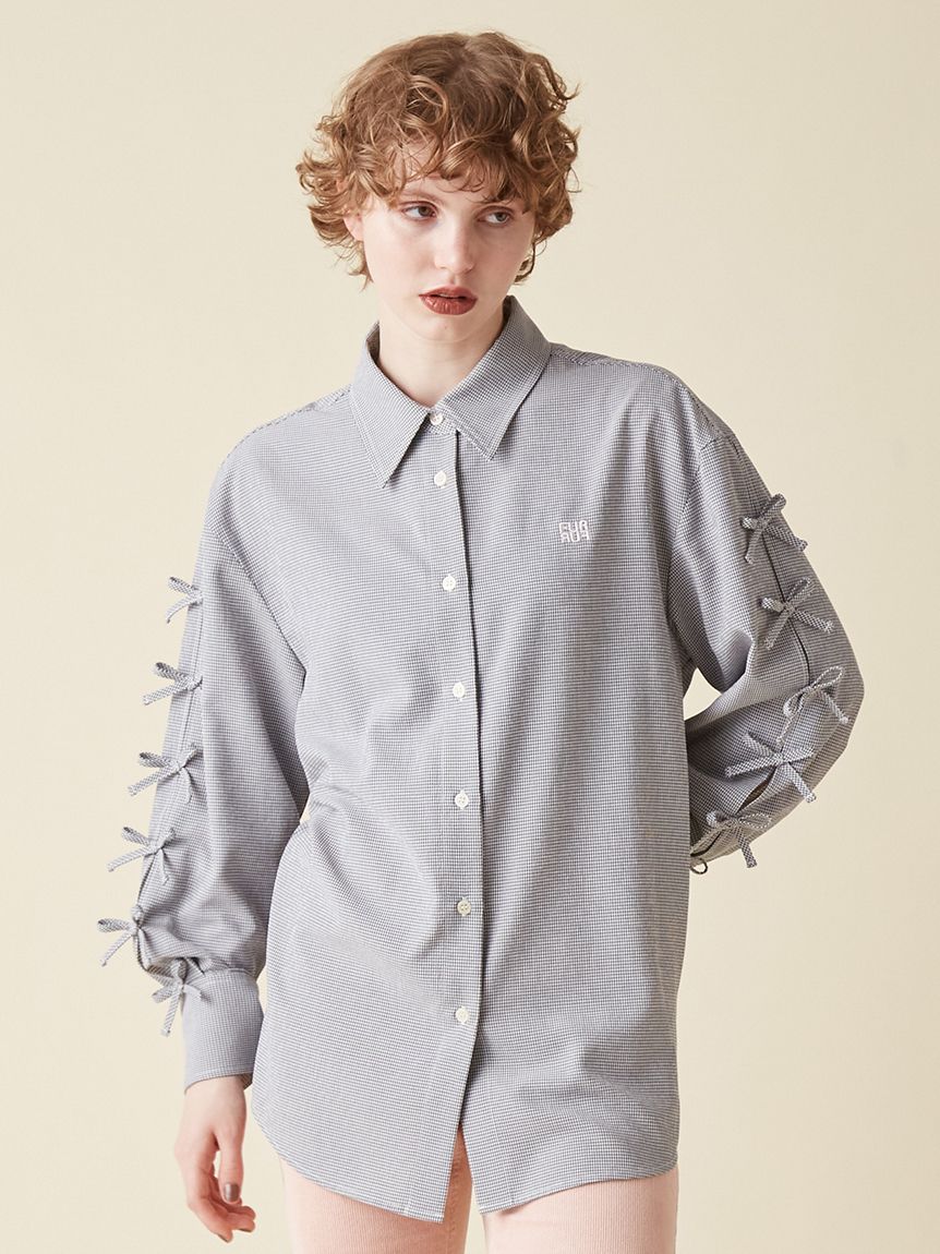 リボンスリーブシアーシャツ(シャツ／ブラウス)｜トップス｜FURFUR