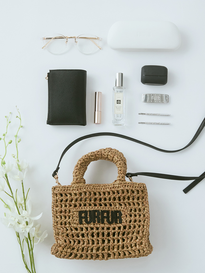 オフィシャルサイト限定カラー】ラフィアロゴトートバッグ(バッグ