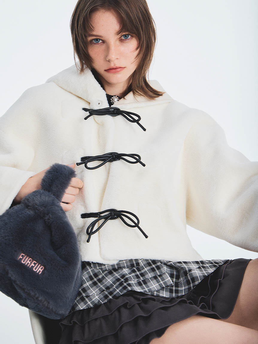 リボンショートダッフルコート(ジャケット)｜アウター｜FURFUR（ファー