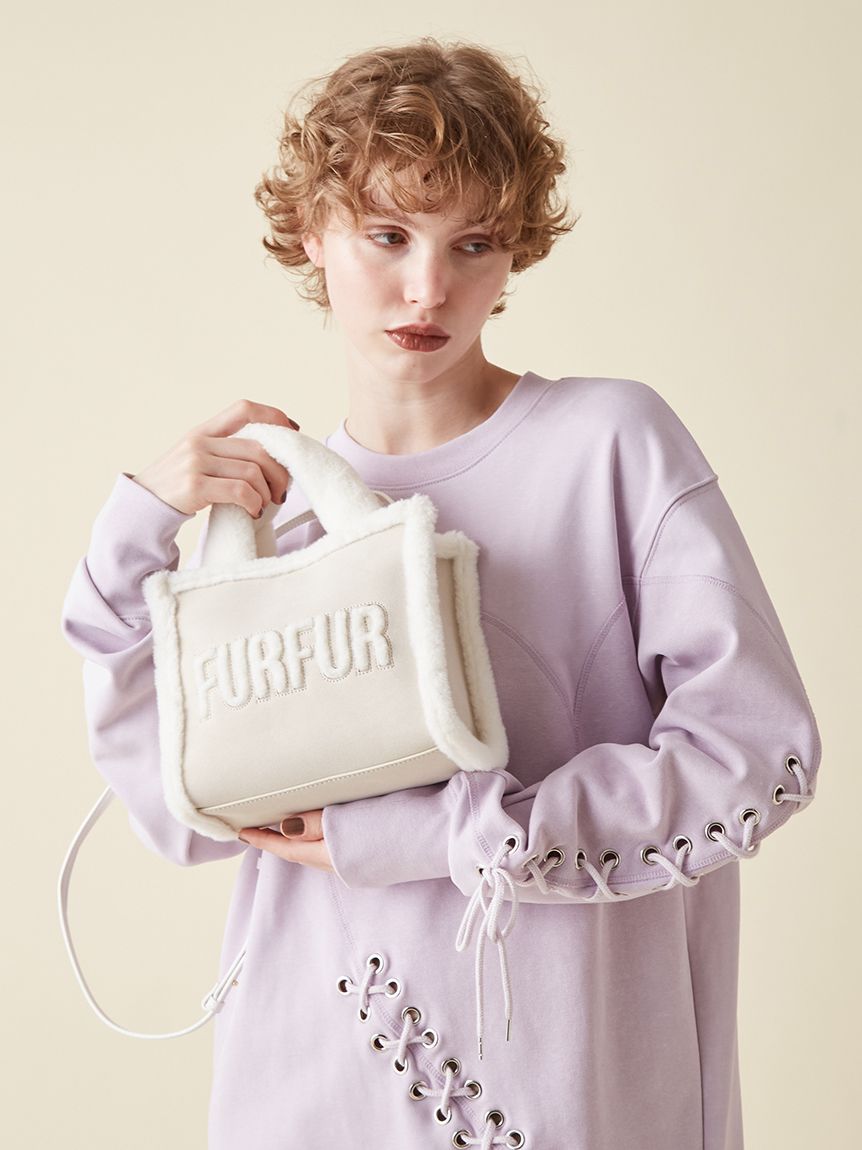 WEB・一部店舗限定カラー】ムートンロゴトートバッグ(バッグ)｜FURFUR