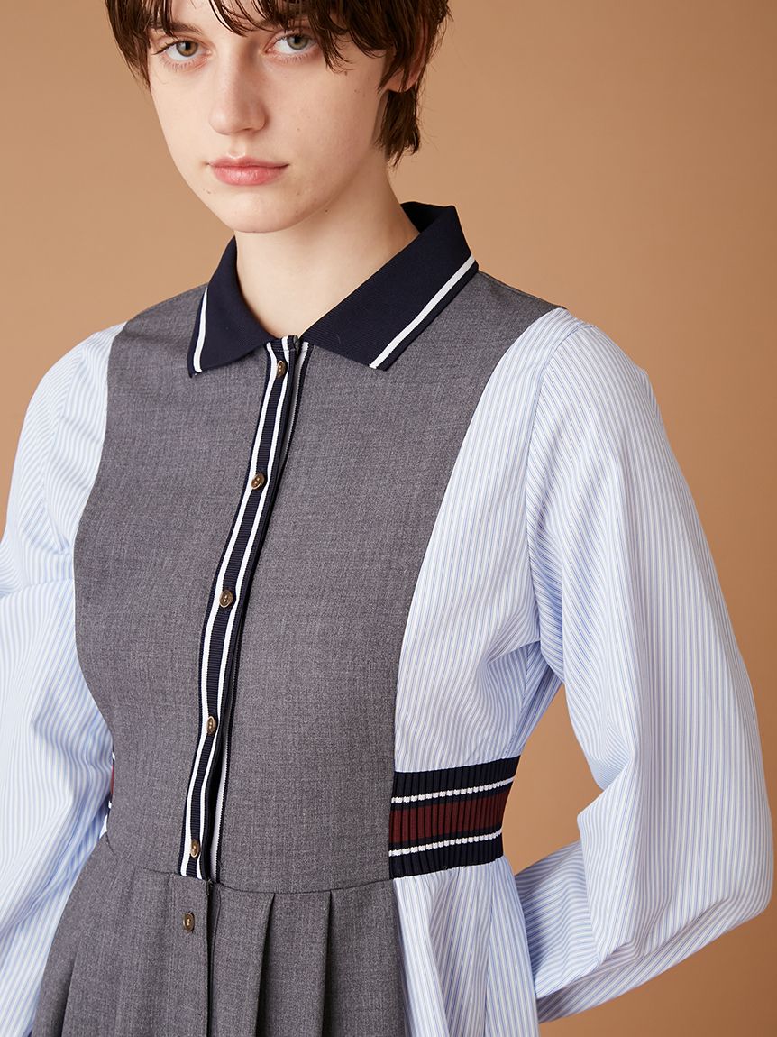 リブコンビシャツワンピース(ロングワンピース)｜ワンピース｜FURFUR