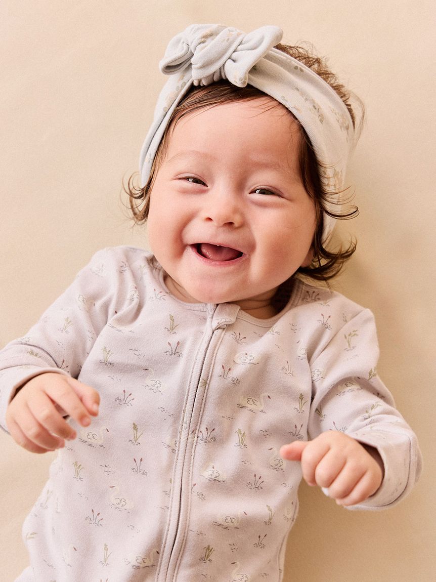 ロンパース Swanning Dawn Blue／オーガニックコットン(洋服) │ JAMIE