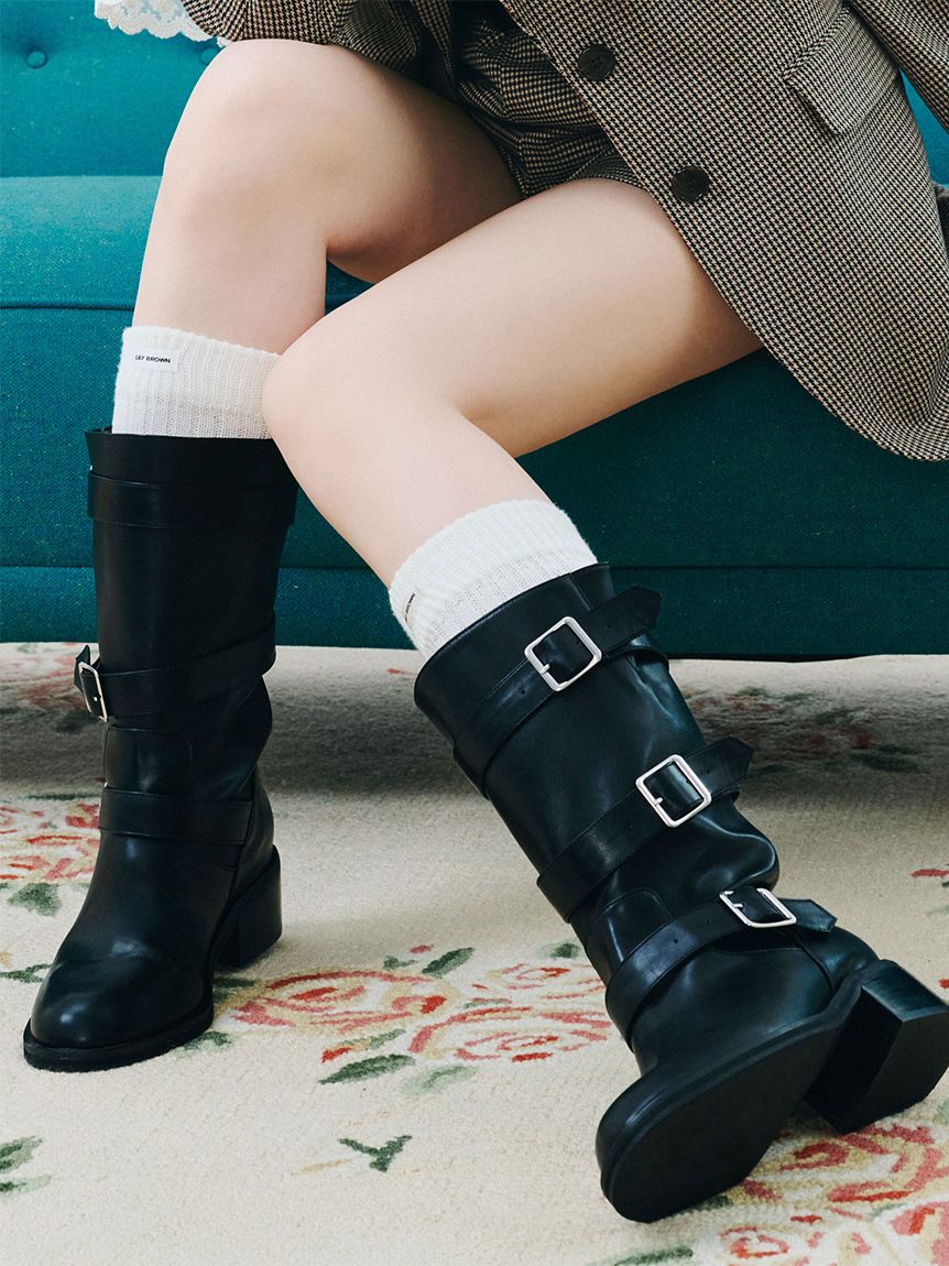 3バックルミドルブーツ(ブーツ)｜シューズ｜LILY BROWN（リリー