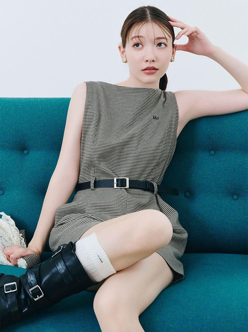 ベルト付きミニロンパース(オールインワン)｜ワンピース｜LILY BROWN