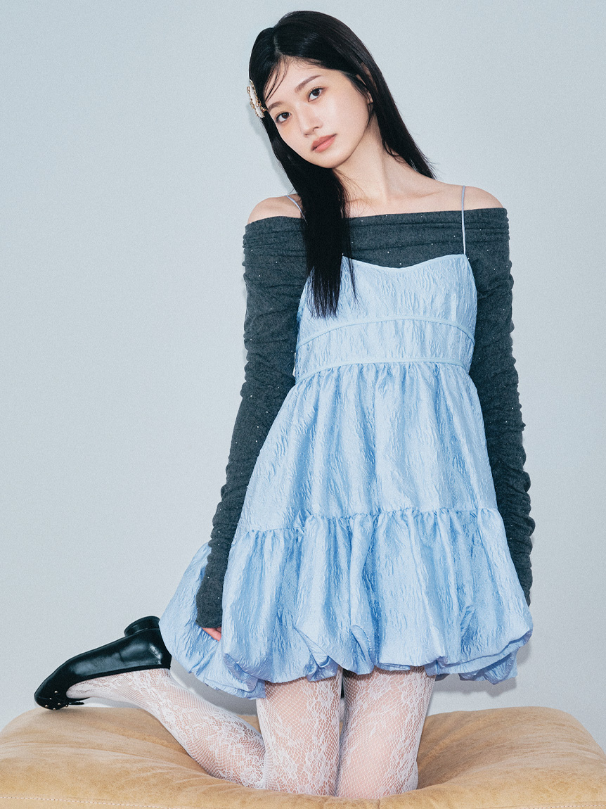 ジャカードミニワンピース(Tシャツ・カットソー)｜トップス｜LILY