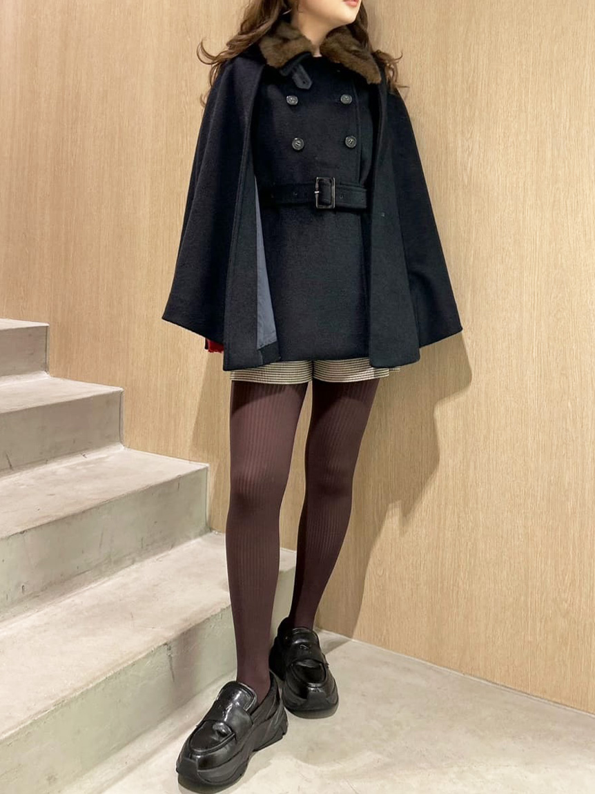 ファー付き3wayケープコート(コート)｜アウター｜LILY BROWN（リリー