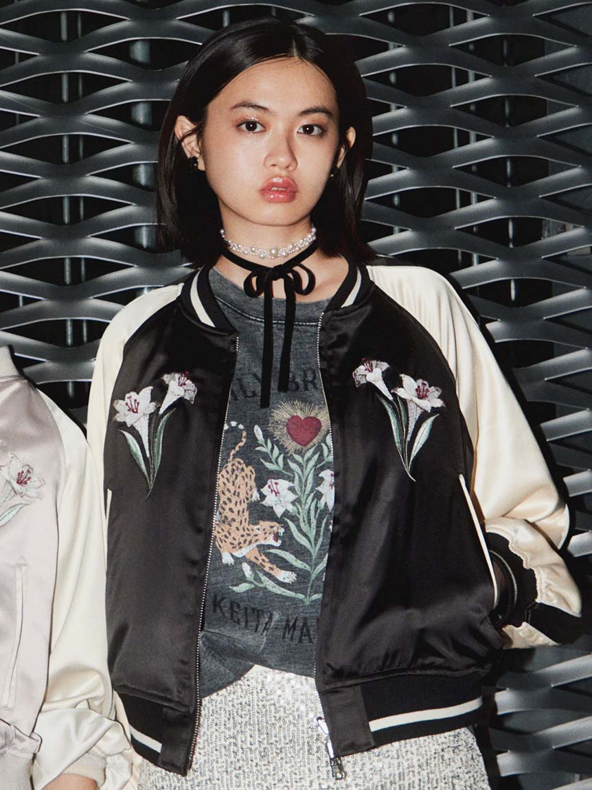 LILY BROWN×KEITA MARUYAMA】エンブロイダリーリバーシブルスカジャン