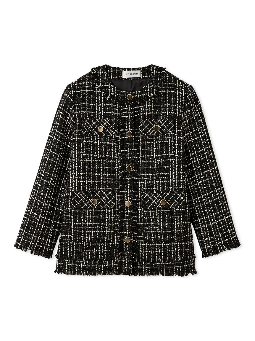 ノーカラーツイードジャケット(ジャケット)｜アウター｜LILY BROWN