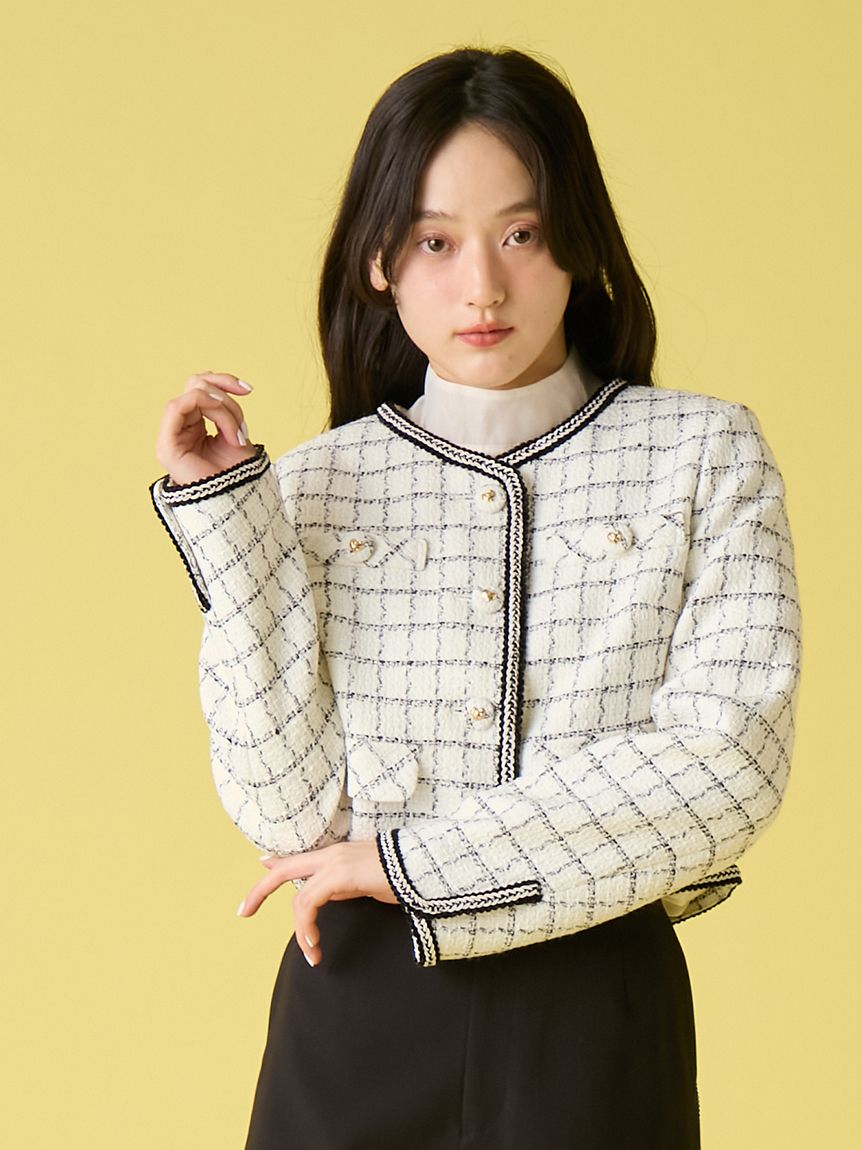 L.B CANDY STOCK]ラウンドカラービジューブラウス(シャツ・ブラウス