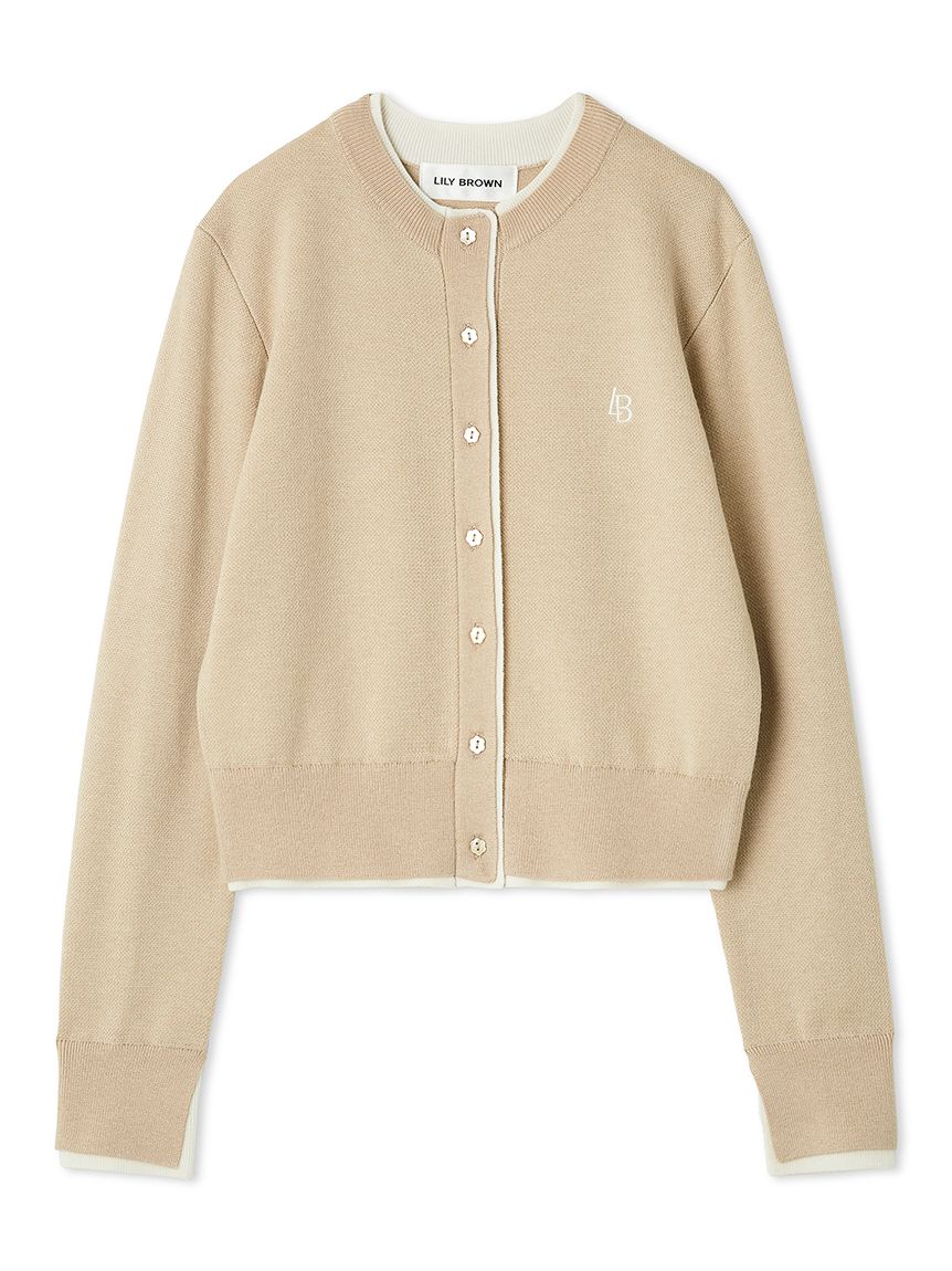 カシミアブレンドレイヤードカーディガン(カーディガン)｜トップス