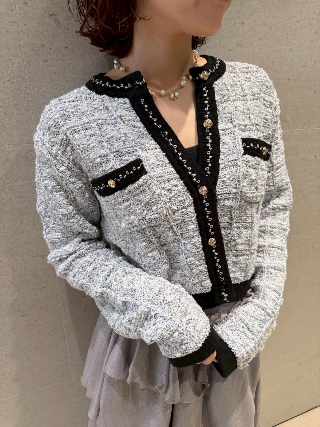 ツイードニットカーディガン(カーディガン)｜トップス｜LILY BROWN