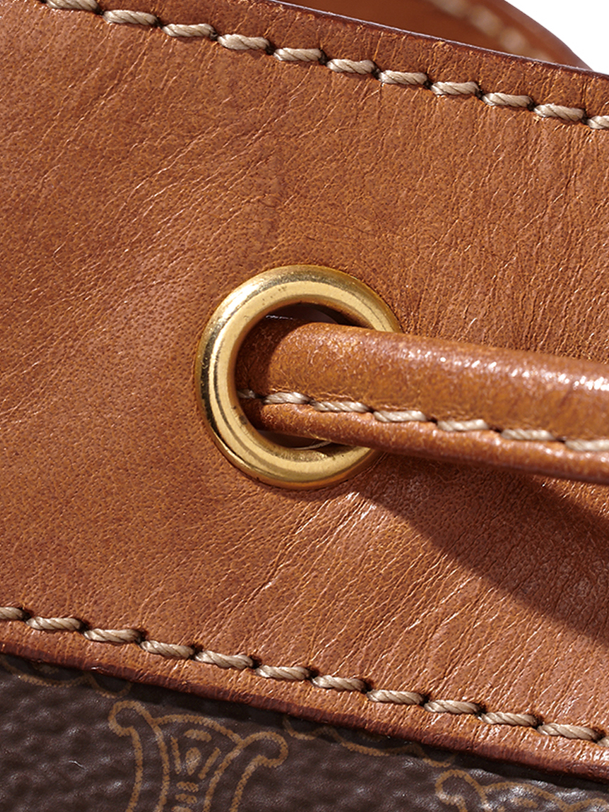 CELINE マカダムモノグラム巾着ショルダー(ヴィンテージバッグ