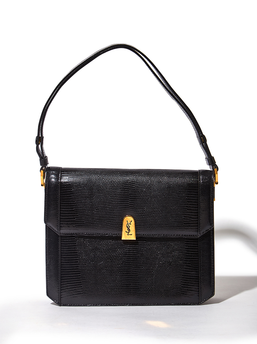 YSL カサンドラロゴリザードショルダー(ヴィンテージバッグ