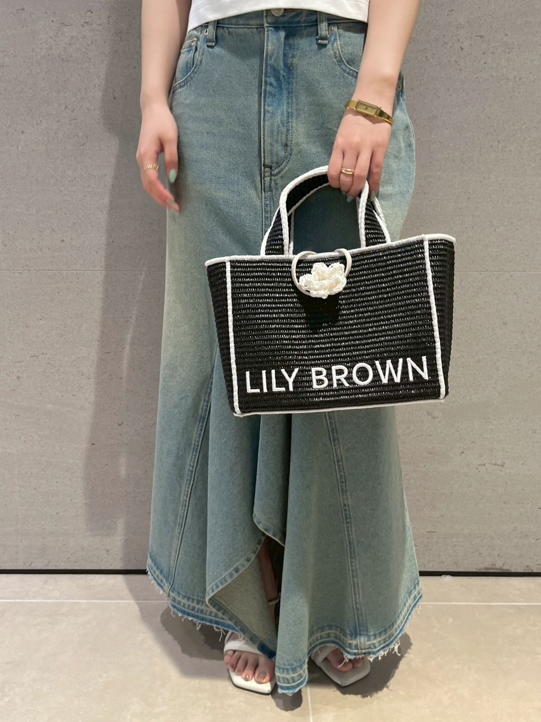 LILY BROWN×MARY QUANT】ジュートロゴトート(バッグ)｜LILY BROWN
