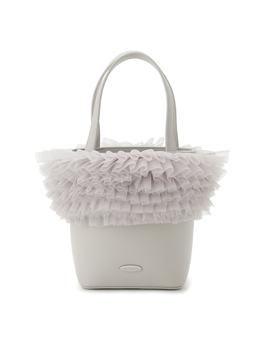 オフィシャル・MASHアプリ限定カラー】チュール切り替え3wayトート