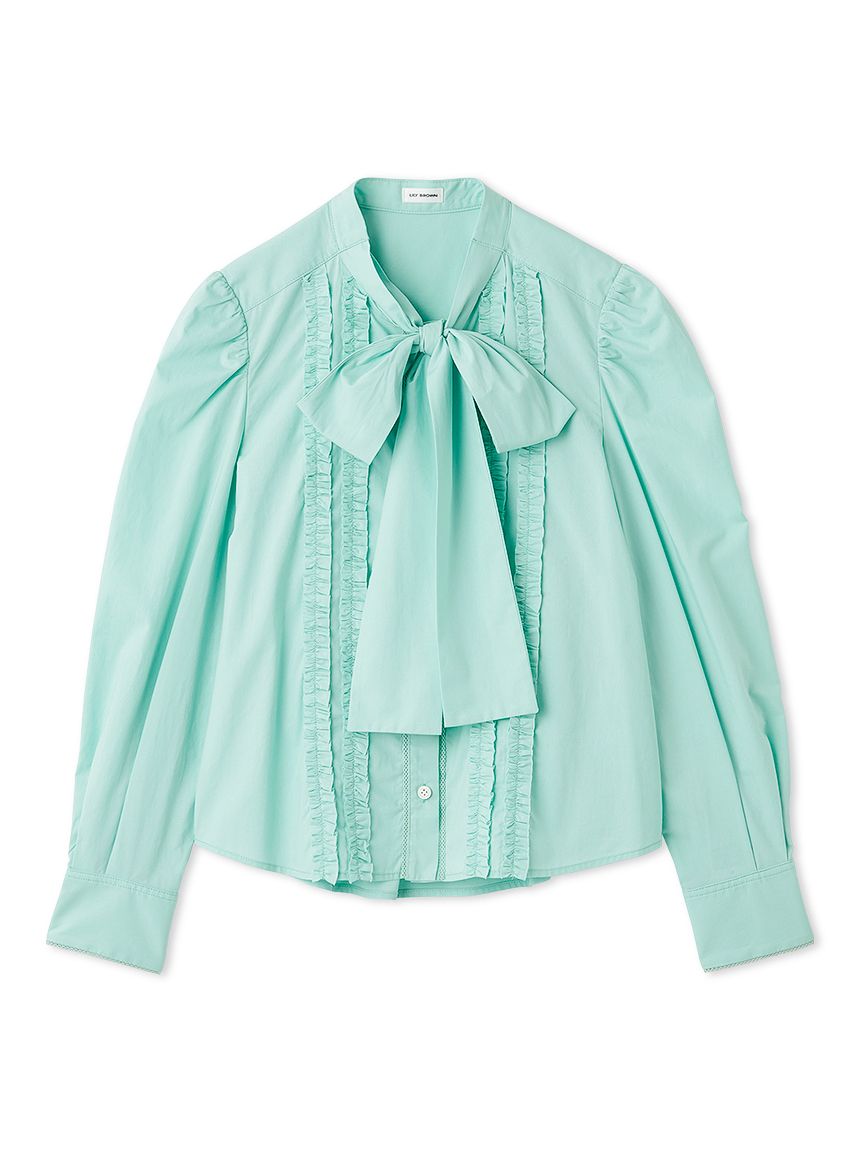 ボウタイフリルレースブラウス(シャツ・ブラウス)｜トップス｜LILY