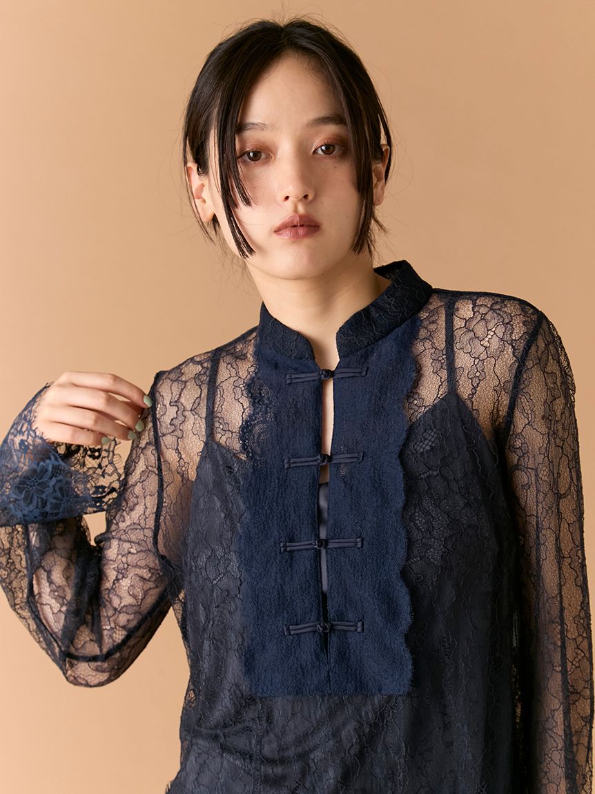 レースチャイナブラウス(シャツ・ブラウス)｜トップス｜LILY BROWN