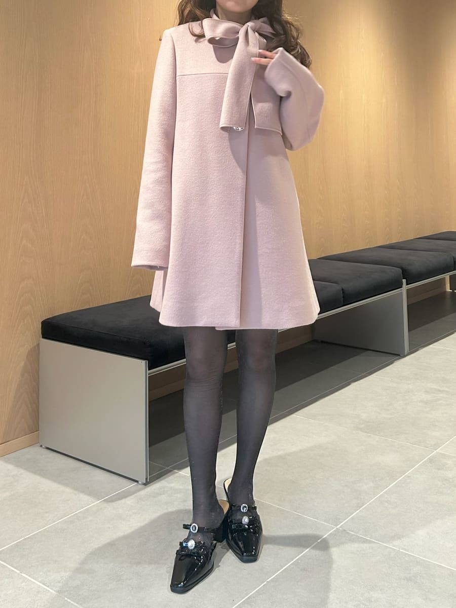 WEB限定カラー】[L.B CANDY STOCK]Aラインビジューリボンコート(コート